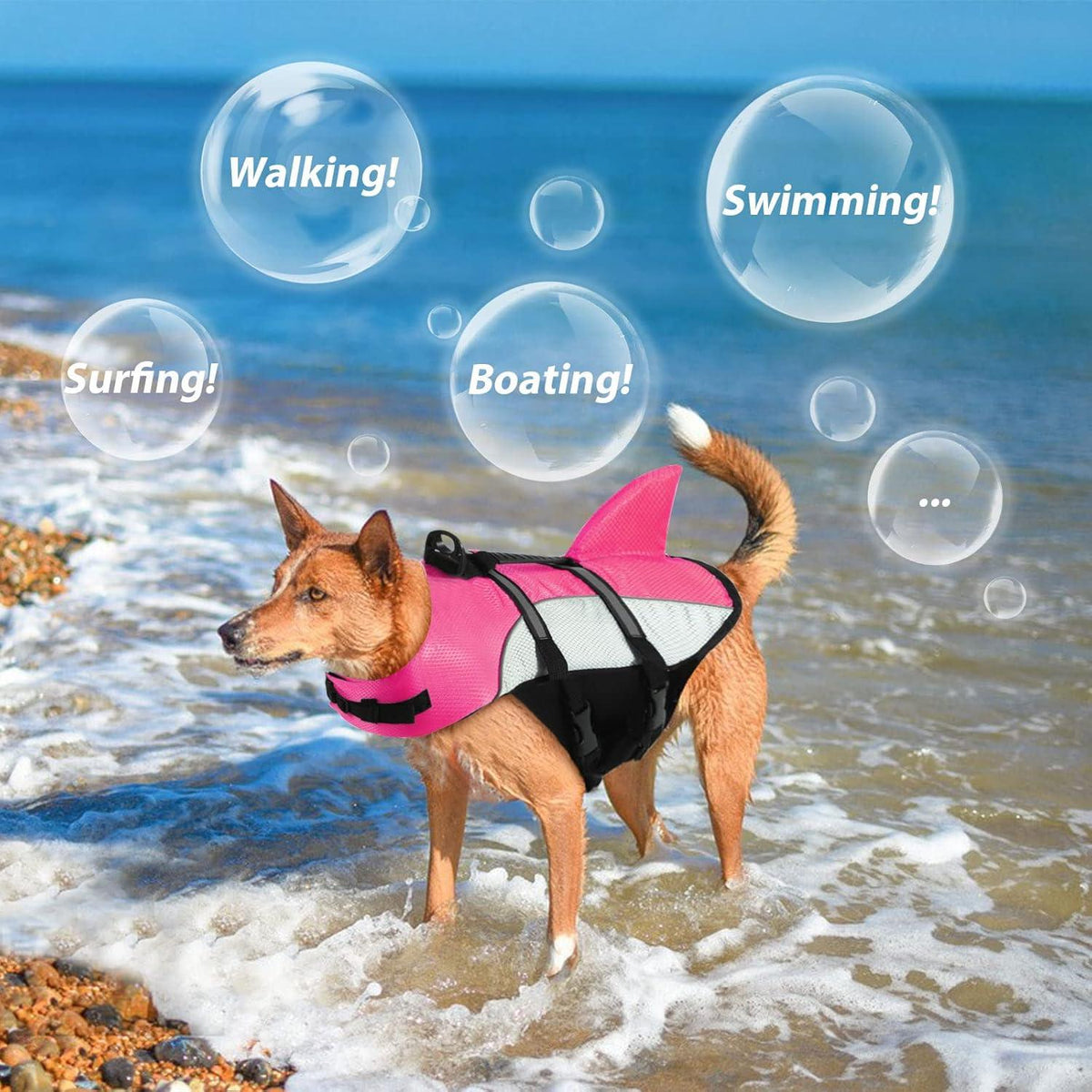 Hundeschwimmweste Rettungsweste PinkN für kleine/mittelgroße Hunde