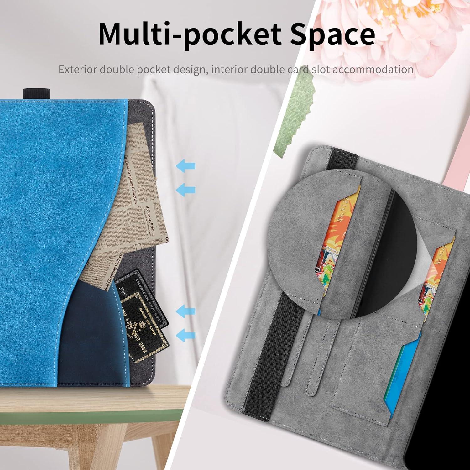 Aswant Samsung Galaxy Tab A8 2021/2022 Hülle - Ultradünne Business Tricolor Schutzhülle - Blau