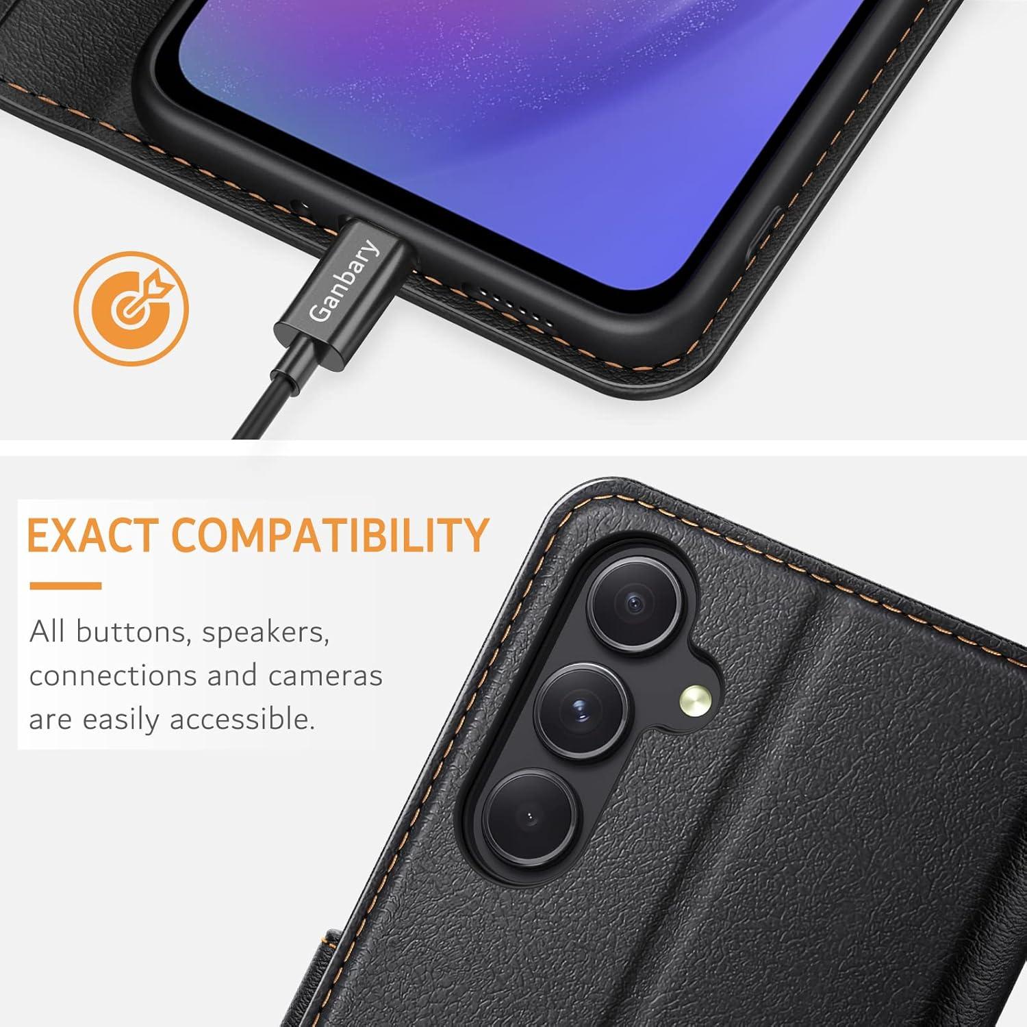 Handyhülle Samsung Galaxy A54 5G Leder Klapphülle Magnetverschluss