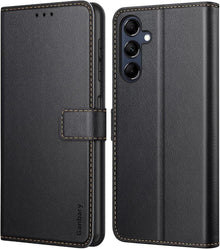 Handyhülle Samsung Galaxy M14 5G Leder Klapphülle Schwarz