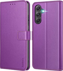 Samsung Galaxy A54 5G Handyhülle - Premium Leder Klapphülle, Violett