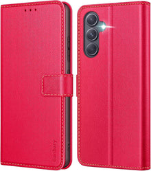 Samsung Galaxy A54 5G Handyhülle Leder Wallet Case Rot