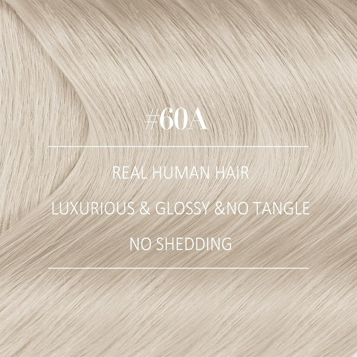 Echthaar Tressen Platinblond 45cm - Remy Weft Extensions