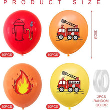 Feuerwehr Ballon Set 40 Stück 12 Zoll Latex Rot Gelb Orange