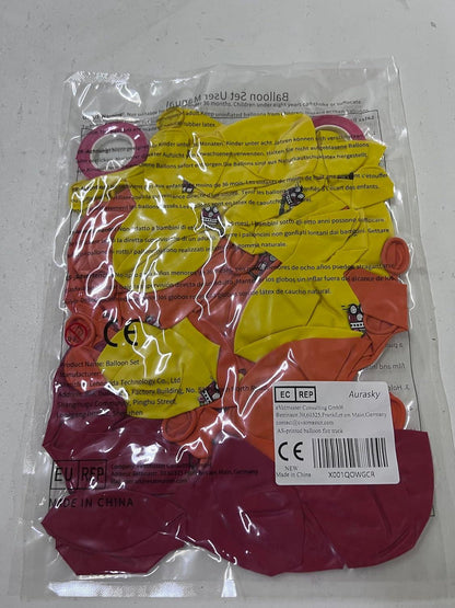 Luftballons Feuerwehr, 40 Stück 12 Zoll Latexballons Rot Gelb Orange, Party Deko Geburtstag Mottoparty