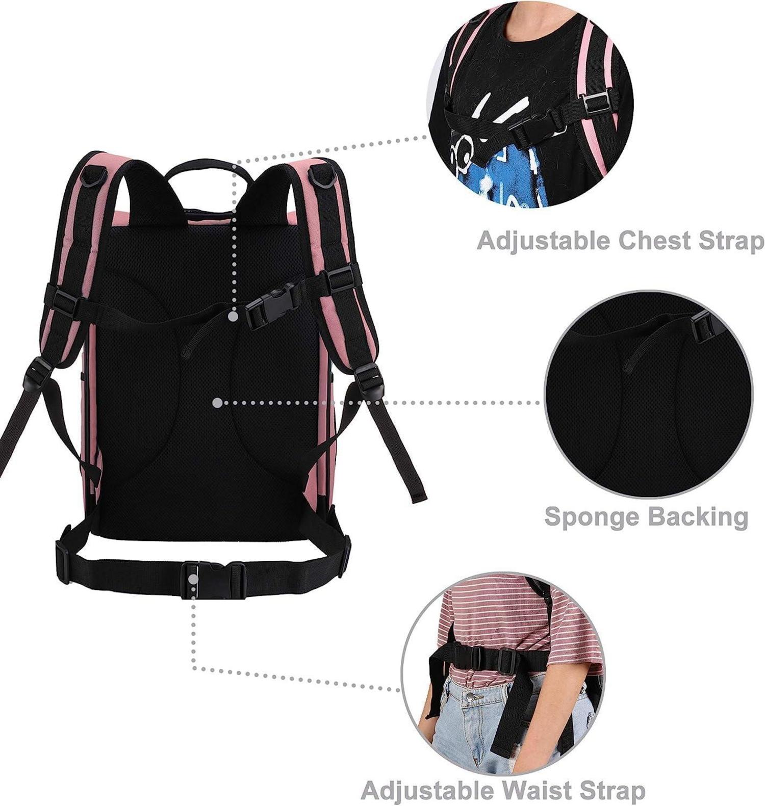 Haustier Rucksack Tragetasche faltbar weich Rosa 2-12kg Hunde Katzen