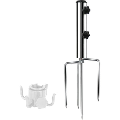 Robuster Sonnenschirmständer Metall mit 4 Heringen, abnehmbar