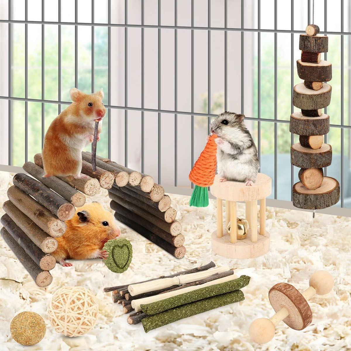 Kleintier Spielzeug Set - Hamster Meerschweinchen Zubehör