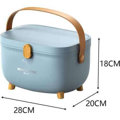 Hausapotheke Medizinbox mit Griff, Blau