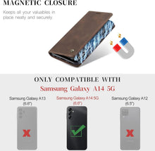Samsung Galaxy A14 5G Handyhülle Premium Leder Klapp Case