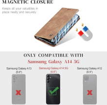 Samsung Galaxy A14 5G Handyhülle Lederhülle Braun Magnet