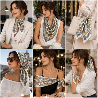 Seidentuch Damen 70x70cm leicht elegant Geschenkidee