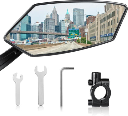 Fahrradspiegel HD Vision extra groß Echtglas klappbar wendbar