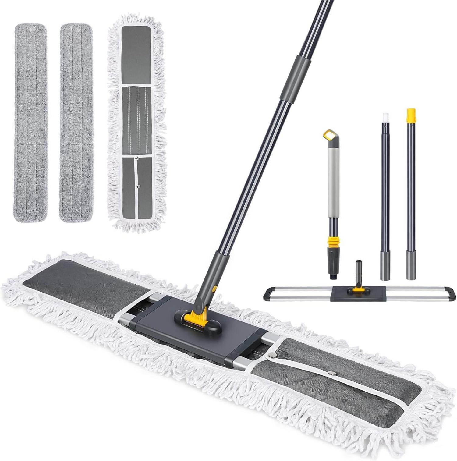 HEVOL Bodenwischer 90cm Breit mit Drehkopf und 3 Mopps