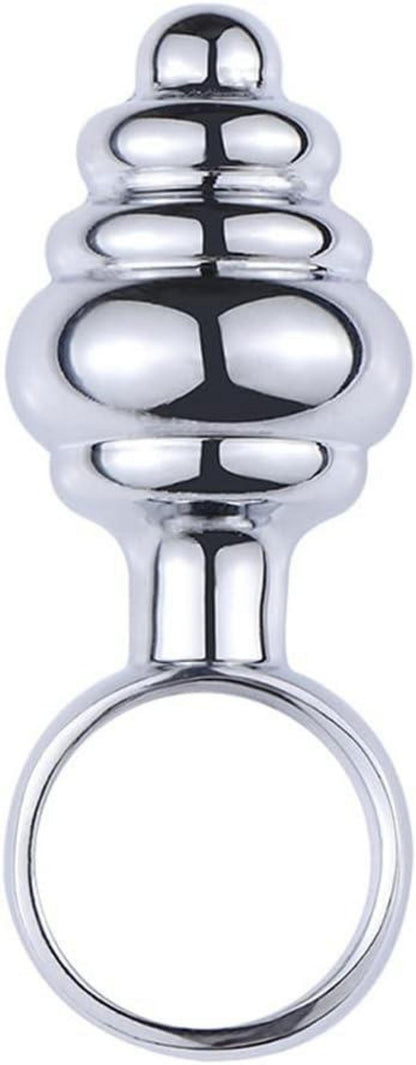 Mini Analplugs Set mit Zugringen Edelstahl Butt plug Anfänger