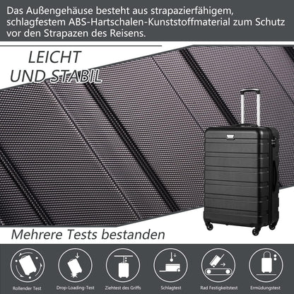 Hartschalen-Koffer Trolley Rollkoffer Reisekoffer TSA-Schloss 4 Rollen