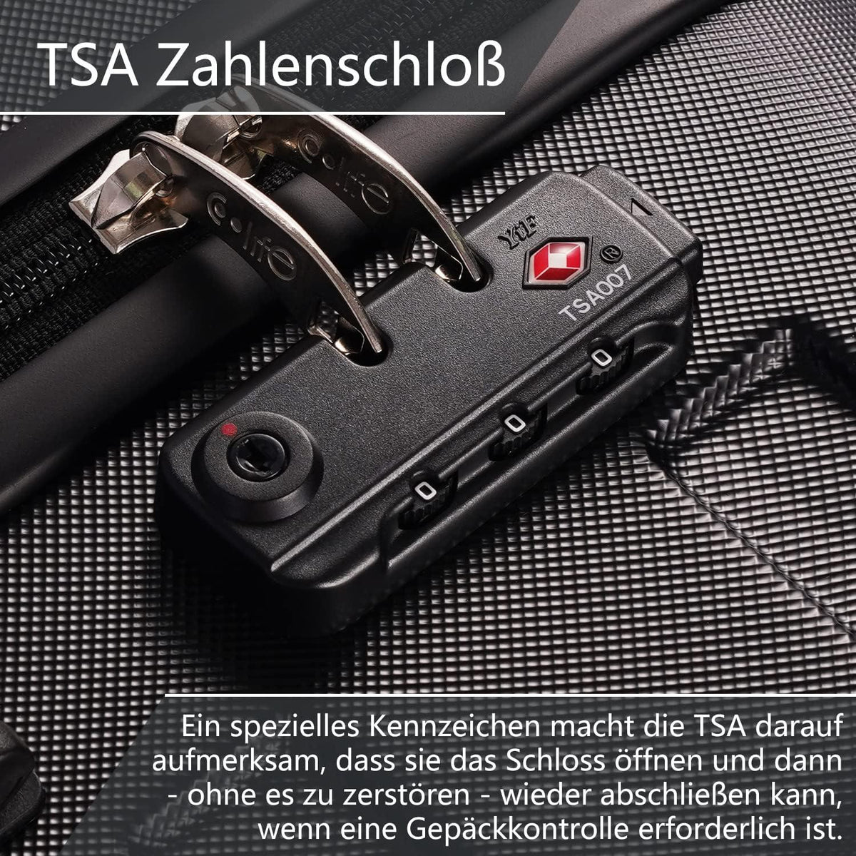 COOLIFE Hartschalen-Koffer Trolley Rollkoffer Reisekoffer ABS TSA Groß-Zitronengelb
