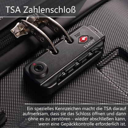 COOLIFE Hartschalen-Koffer Trolley Rollkoffer Reisekoffer ABS TSA Groß-Zitronengelb