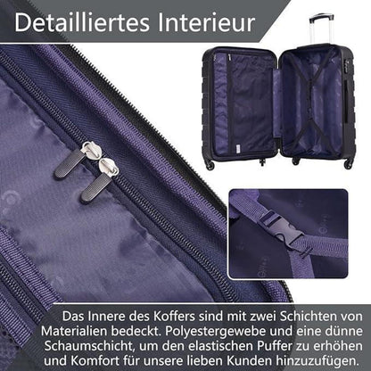COOLIFE Reisekoffer-Set: Hartschale, TSA-Schloss, 3 Größen