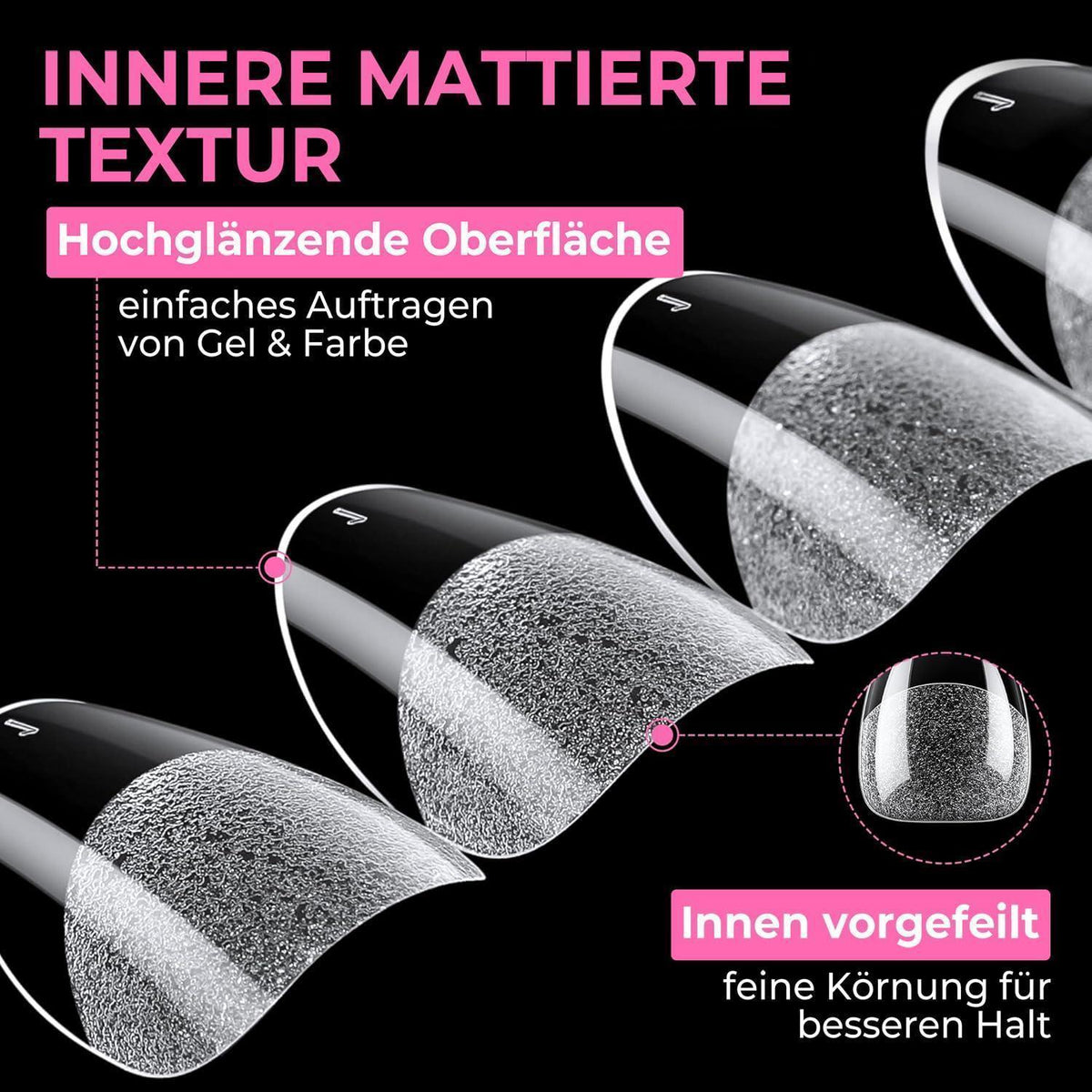 Kurze Mandel Nagelspitzen 216 Stück – Voll Deckend & DIY-Ready