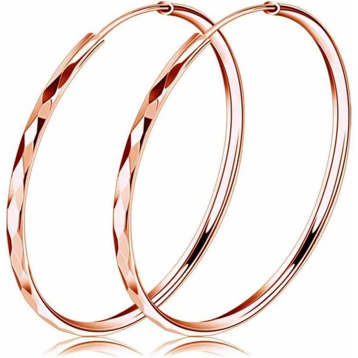 Große Silber Creolen 925 - Hoop Ring Ohrringe Damen