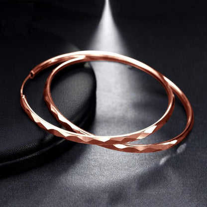 Große Silber Creolen 925 - Hoop Ring Ohrringe Damen