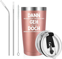 Edelstahl Weinbecher 600ml Doppelwandig mit Deckel Roségold