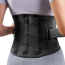 Rückenbandage Atmungsaktiv für Sport Schwarz mit 5 Aufenthalten