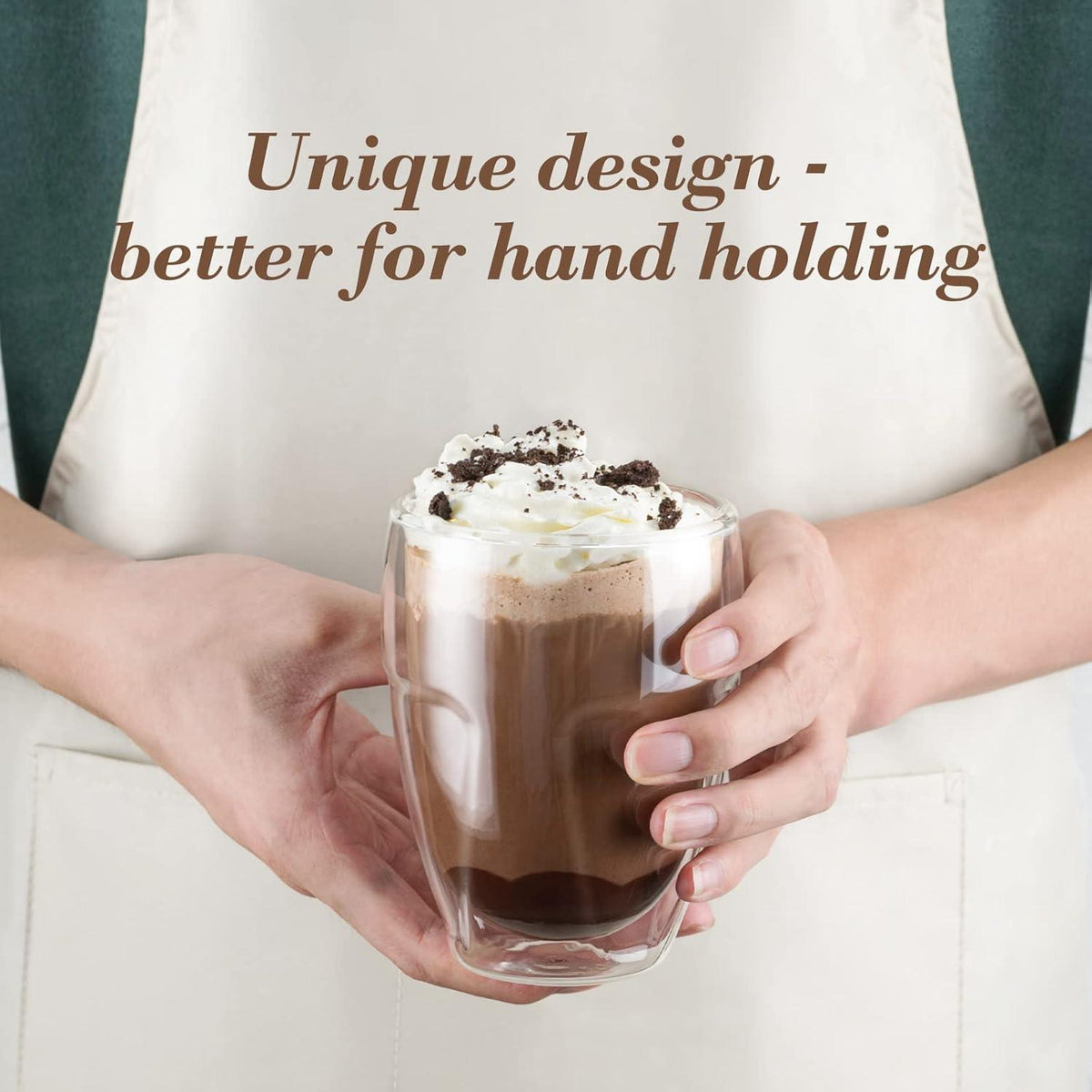 Doppelwandige Latte Macchiato Gläser aus Borosilikatglas 4er Set
