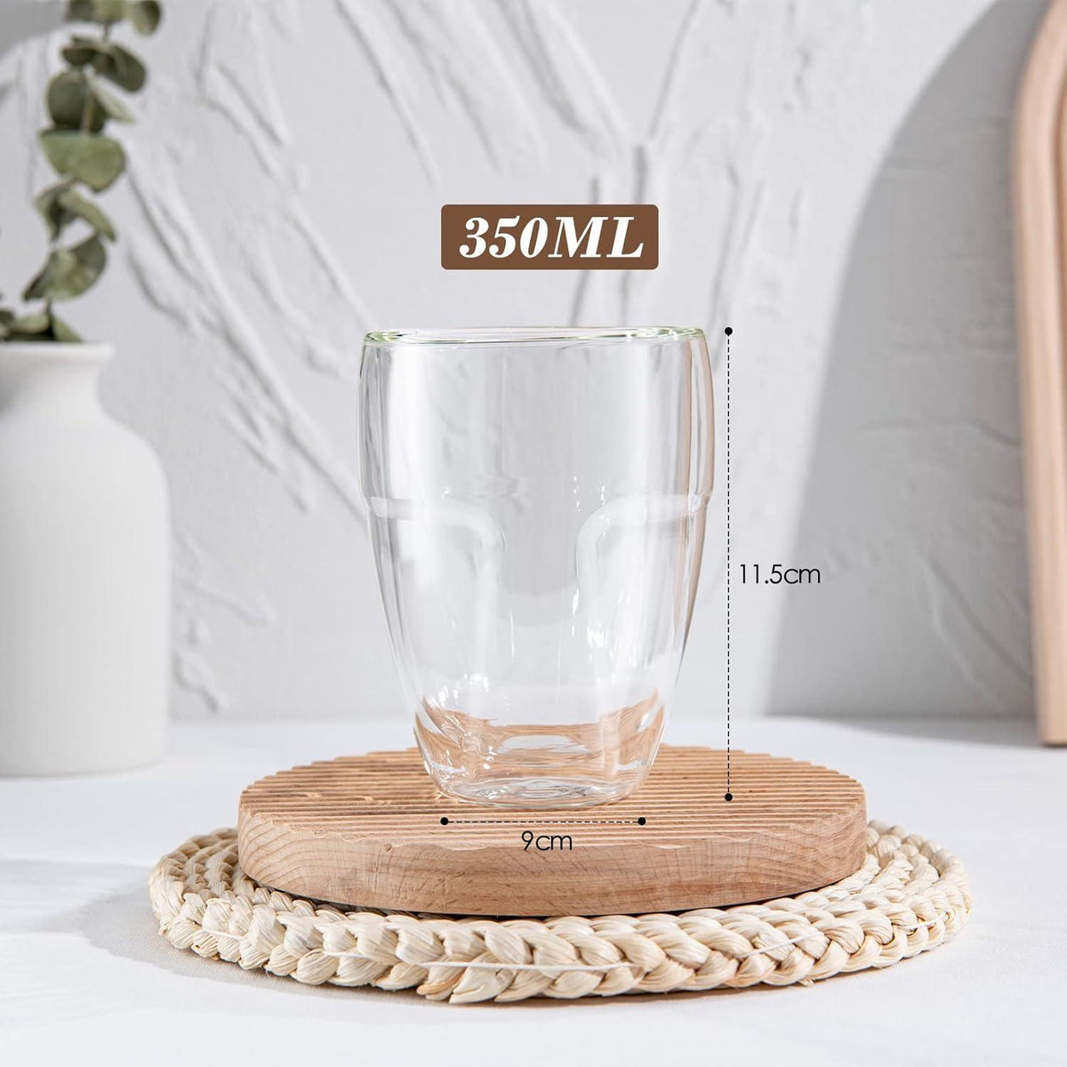 Doppelwandige Latte Macchiato Gläser Set aus Borosilikatglas 4er 350ml
