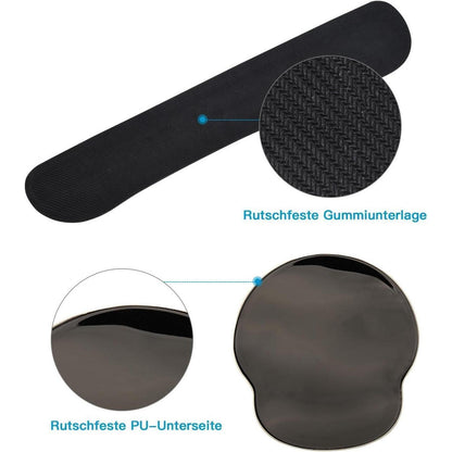 Ergonomisches Mauspad & Tastatur-Handgelenkauflage Set mit Wolf-Design