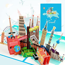 3D Reisegutschein Pop-Up Karte Urlaub Flugticket Geschenk