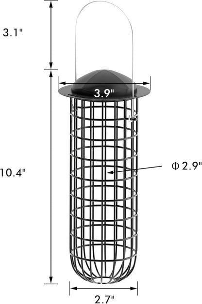 Hochwertiger Metall-Fat Ball Vogelhaus Halter Schwarz