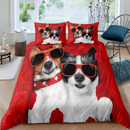 Kinder Bettwäsche Jack Russell Terrier 155x220 cm 3-teilig