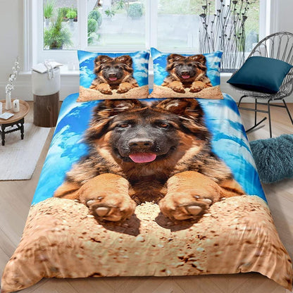 Kinder Bettwäsche Deutscher Schäferhund 155x220 cm 3-teilig