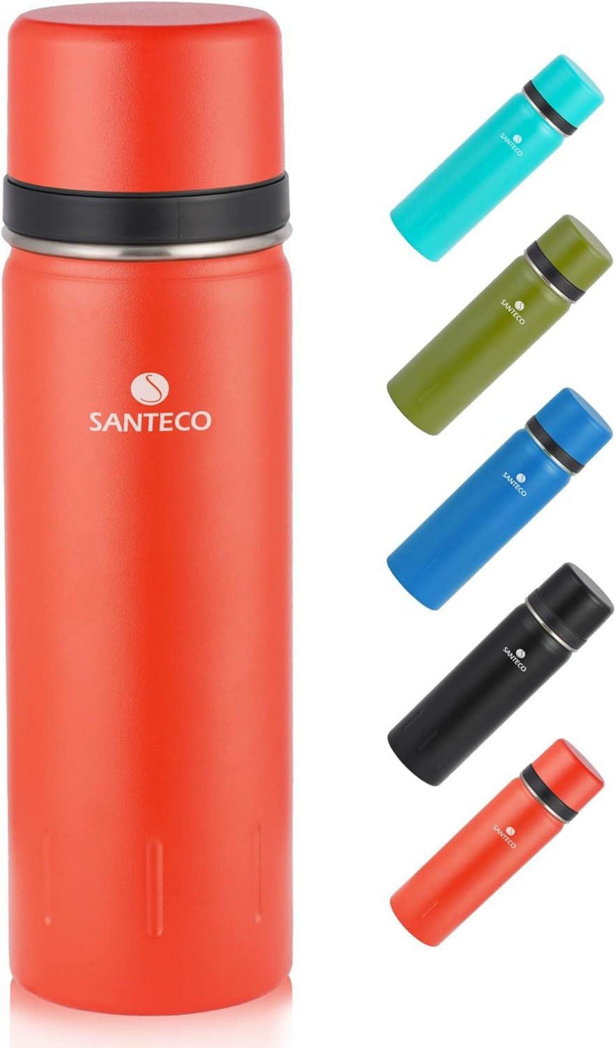 Isolierflasche Edelstahl 1l Thermosflasche Auslaufsicher Rot