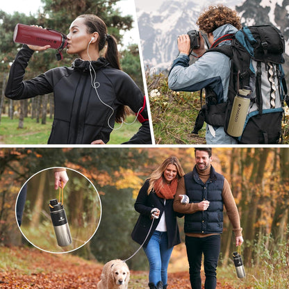 Isolierflasche Edelstahl 710ML Auslaufsicher Thermo Sport Yoga Camping