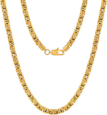 VEXXS Gold beschichtete Königskette aus Edelstahl 4/6mm