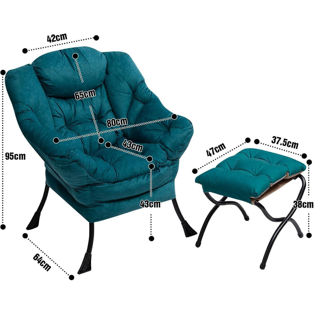 Ohrensessel mit Hocker – Bequemer Relaxsessel für Wohnzimmer & Schlafzimmer