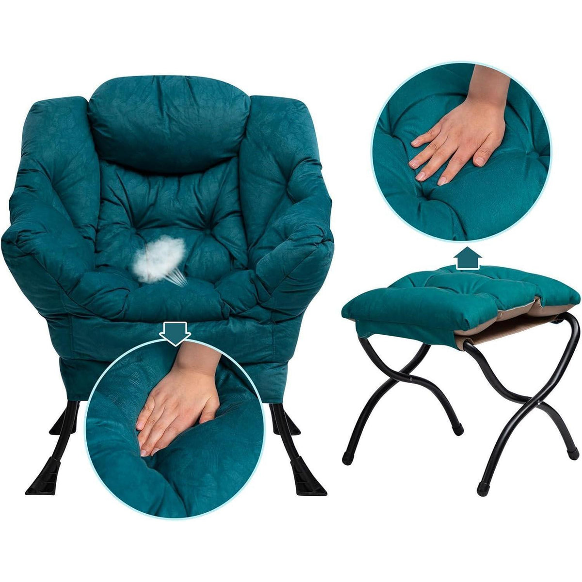 Ohrensessel mit Hocker – Bequemer Relaxsessel für Wohnzimmer & Schlafzimmer