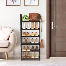 Vicye Schuhregal 6 Ablagen Metall Schmal Flur Wohnzimmer
