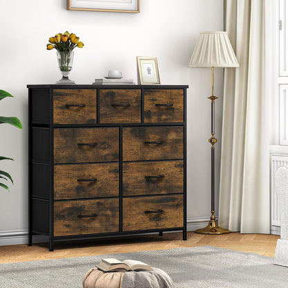 YITAHOME Aufbewahrungskommode mit 9 Schubladen Industrial