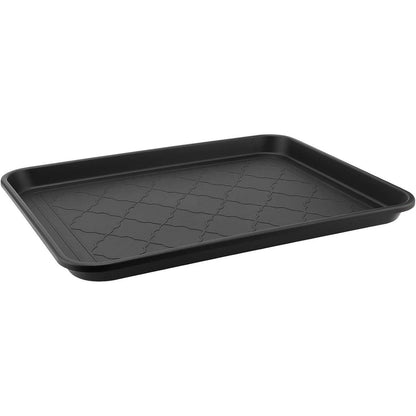 ZEONHEI 3er Set Schuhabtropfschalen 42x32 cm Schwarz