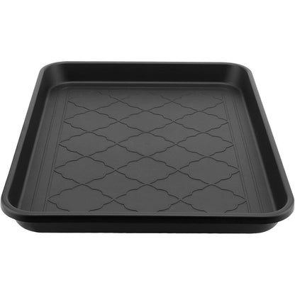 ZEONHEI 3er Set Schuhabtropfschalen 42x32 cm Schwarz