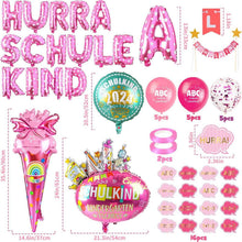 Einschulung Mädchen Deko Set: Girlande + Folienballon