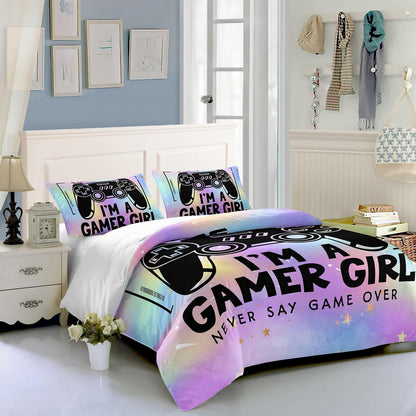 Gamer Bettwäsche-Set mit Spielekonsole Motiv 200x200cm