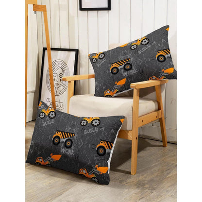 Bettbezug Baufahrzeuge Kinderzimmer Set 200x200 cm