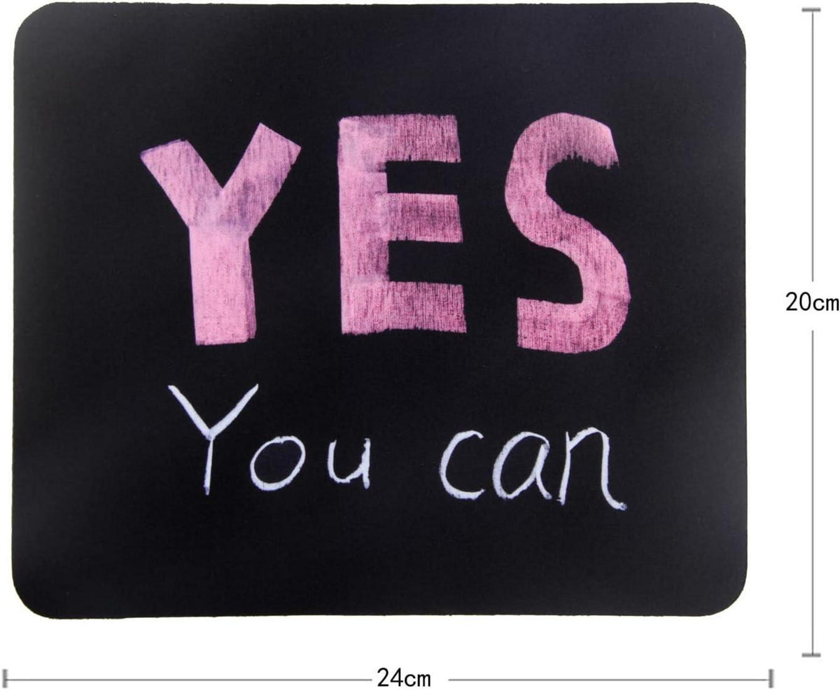 Kleines Mousepad Schwarz 24x20x0,3cm Motiv rutschfest für PC Laptop Büro