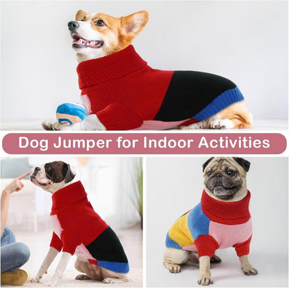 Hundepullover Vintage Warm XS Rot Hunde Pullover Geschirr Loch