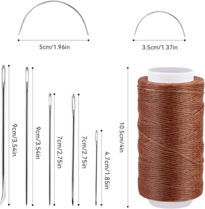 150D Leder Wachsfaden 150m + Nähnadeln Set & Handbuch